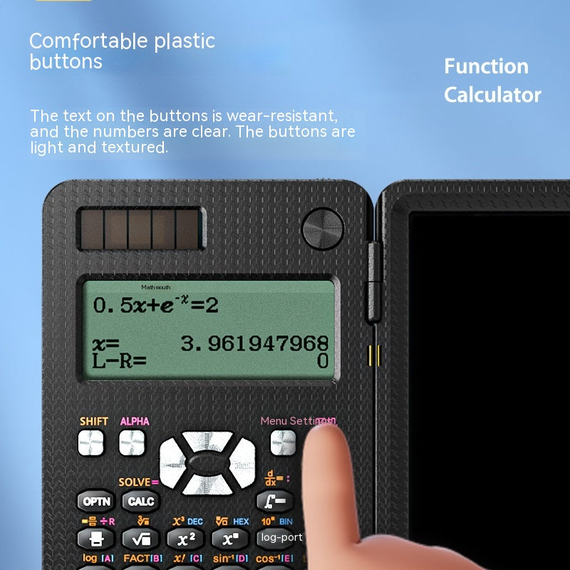 2 In 1 Foldable Scientific Calculators Handwriting Tablet Learning