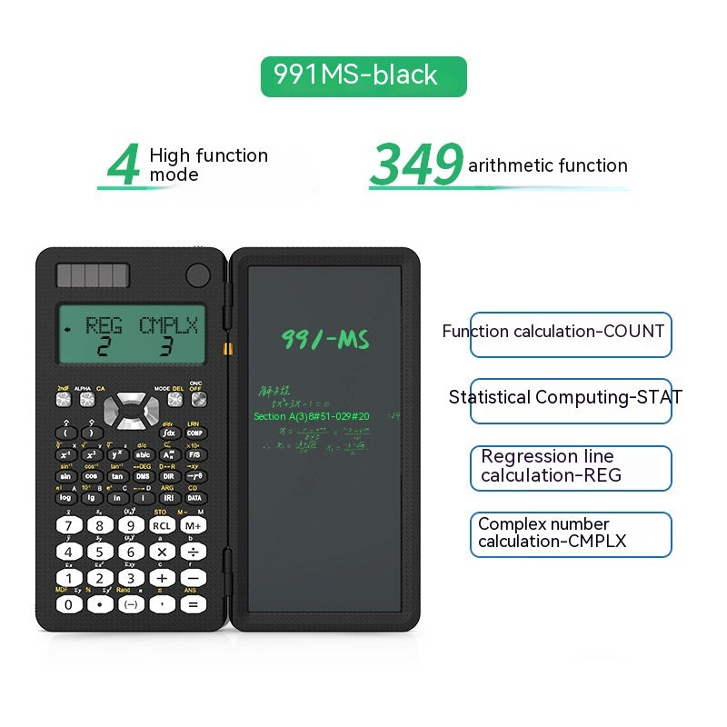 2 In 1 Foldable Scientific Calculators Handwriting Tablet Learning