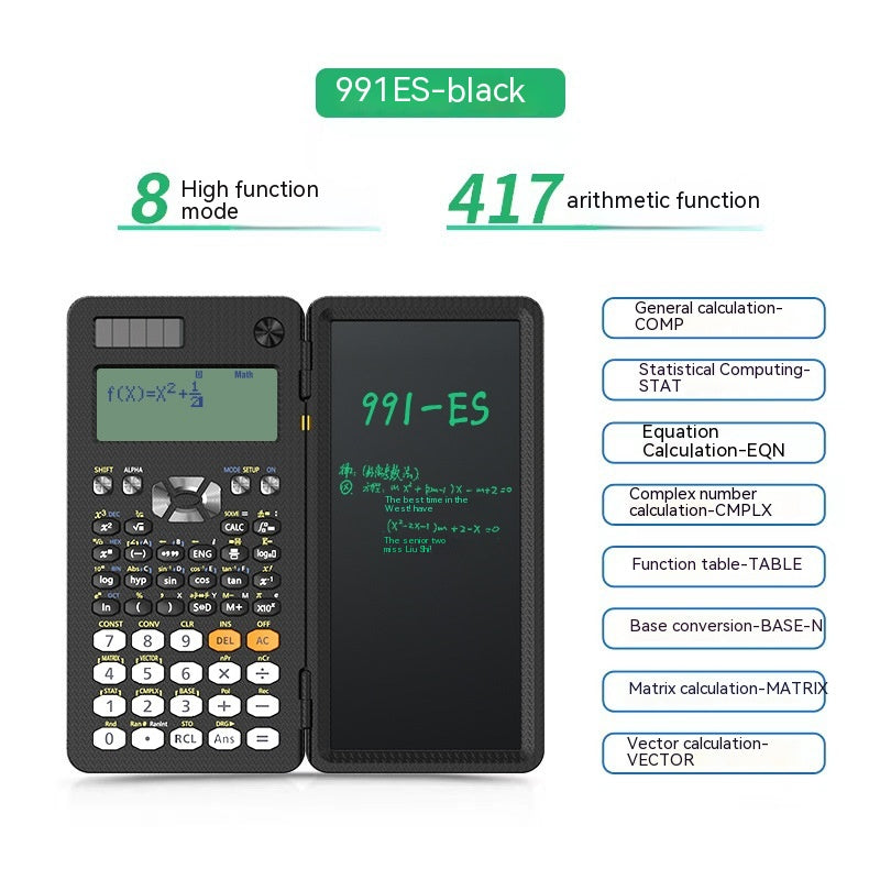 2 In 1 Foldable Scientific Calculators Handwriting Tablet Learning