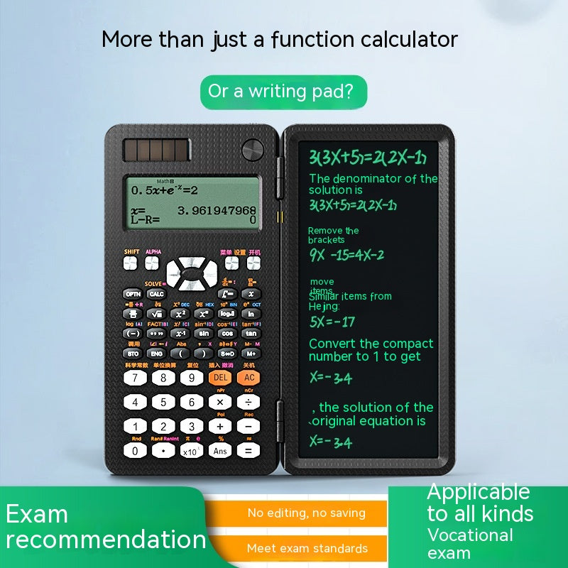 2 In 1 Foldable Scientific Calculators Handwriting Tablet Learning